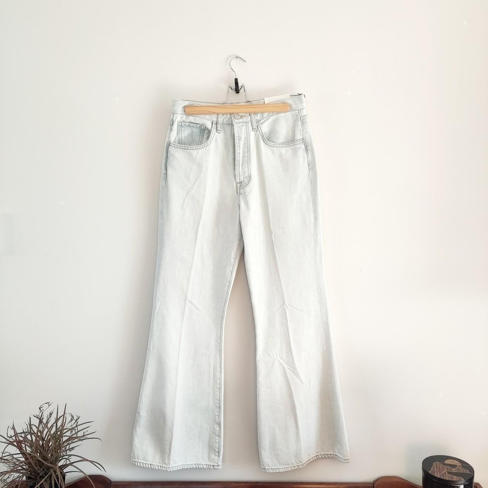 7 For All Mankind Flared Light Wash Jeans